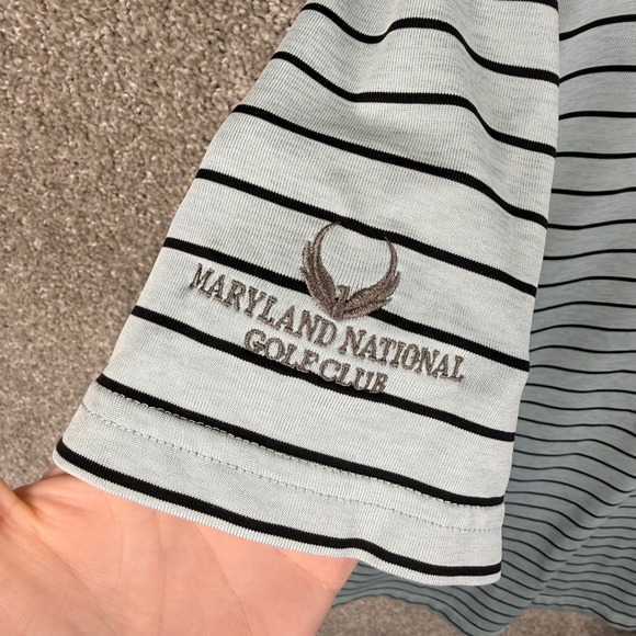 Under Armour Lot of 3 HeatGear Polo Shirts Mens 2XL Gray Green Blue Striped - Picture 9 of 9